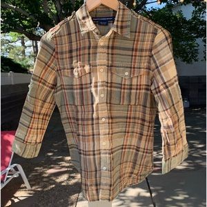 Ralph Lauren Sport blue label 100% linen button down shirt size 8